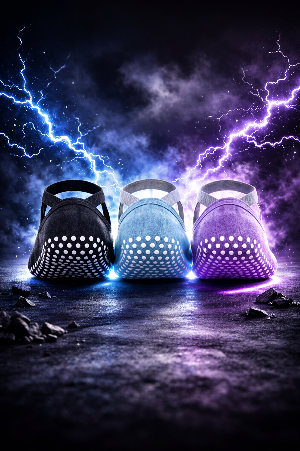 Pack de 3 Calcetines Cortos Antideslizantes con Suela Grip